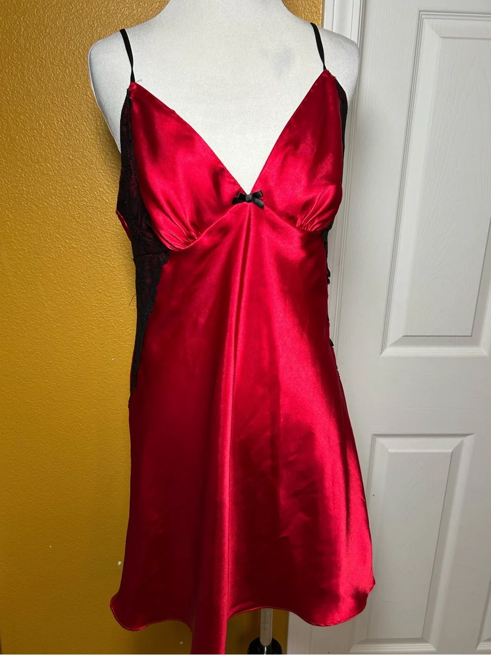 APT.,9 l, lacy red slip dress!!